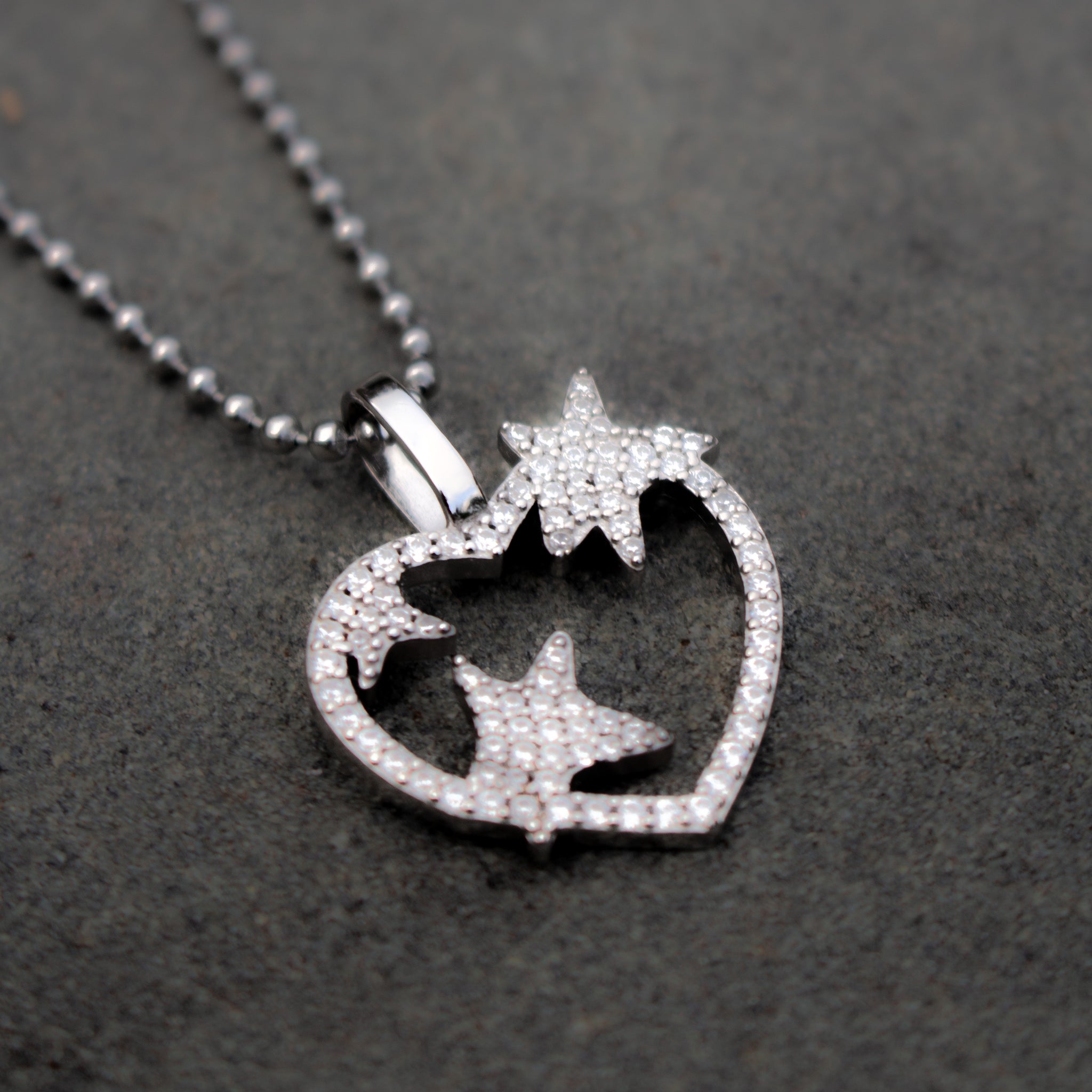 coeur necklace, silver